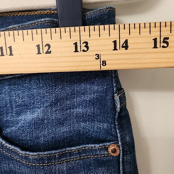 J. Crew Jeans Womens 27 Billie Demi Boot Crop High Rise Stretch Fringe Hem Denim - Picture 11 of 16